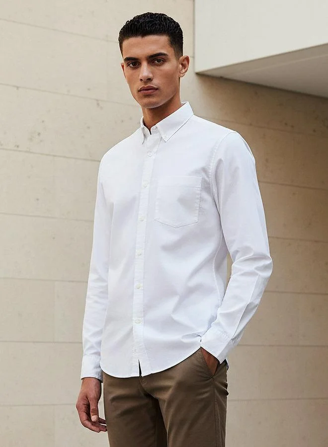 لي كوبر قميص رجالي بأكمام طويلة بقصة عادية من لي كوبر